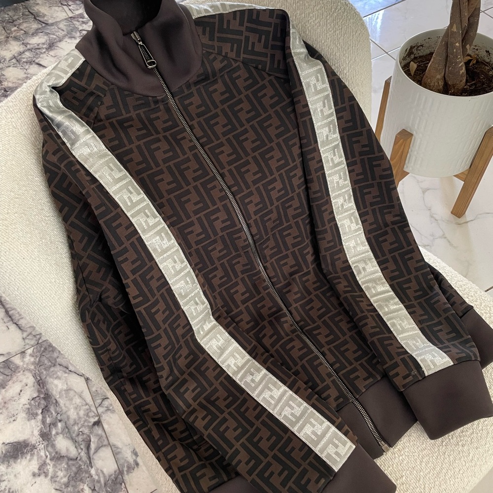 Fendi Brown and Silver Jacket